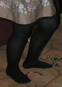 Dancing feet in nylons...